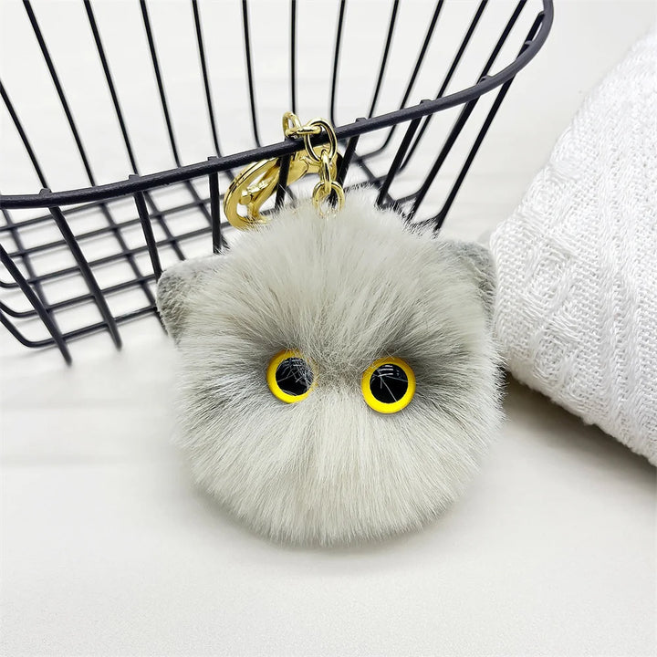 Cute Plush Cat Keychain Cartoon Doll Toy Pendant Keyring For Women Girls Bag Ornament Car Key Chain Children Gifts Accessories