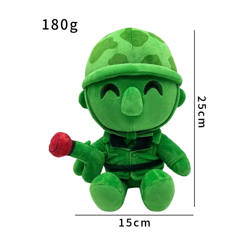 2025 New Mini Royale Plush Funny Green Warrior Stuffed Doll Cute Stuffed Animal Pillow Game Peripheral Plushines For Kid Gift