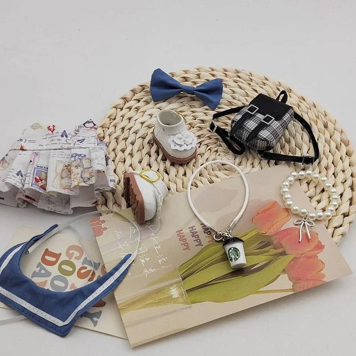 For 17CM Labubu Doll Clothing Creative Design Navigation Clothing Unique Handmade Suit Exquisite Clothing Matching Accessories