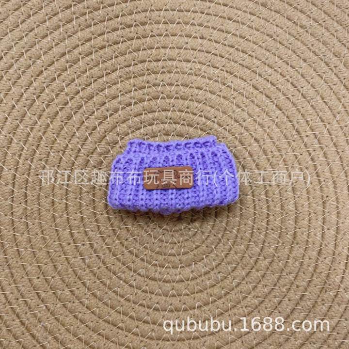 Clothes For Labubu Dolls 15/17cm For Labubu Sitting Party 1st 2nd 3rd Gen Knitted Hat & Pouch Accessories Apparel