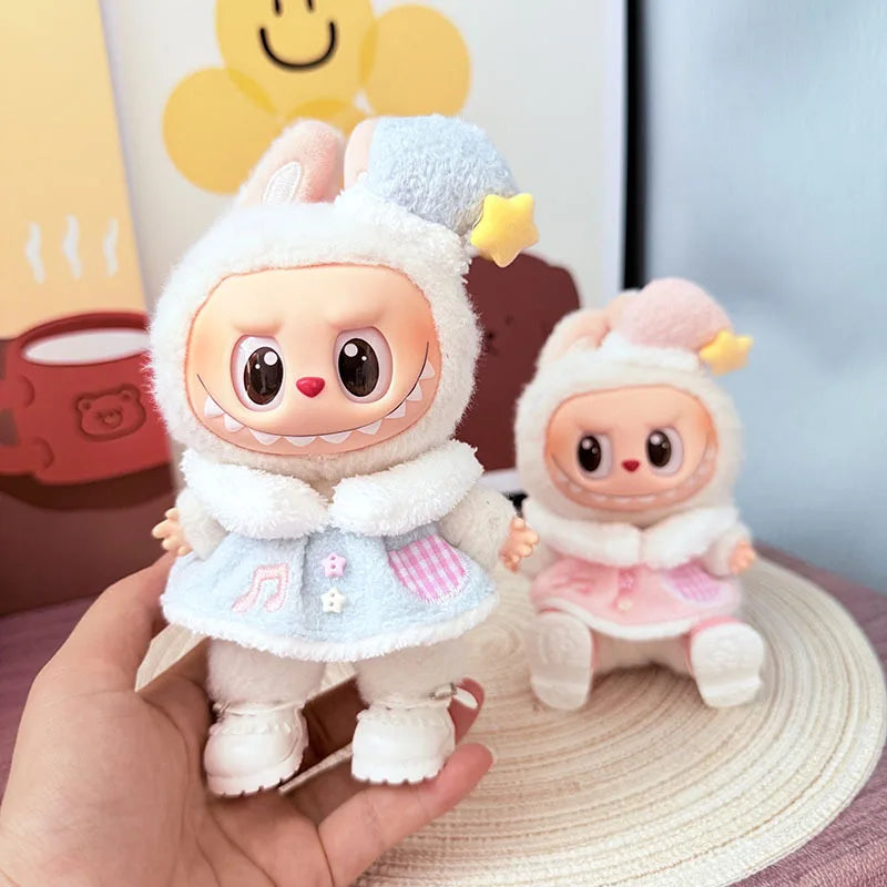 Labubu Doll Clothes Music Angel Set For 15-17cm Ropa 3.0 Labubu V1 V2 V3 Clothes Sitting Party Accessories