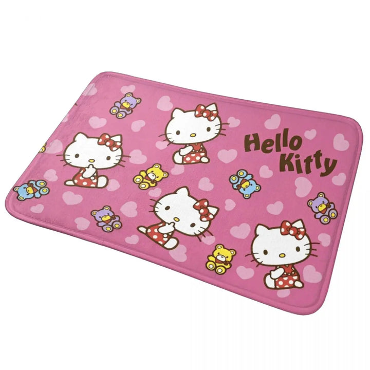 Hello Kitty Bathroom Rugs Mat Water Absorbent Bath Rugs Mats Carpet Non-Slip for Kitchen Shower