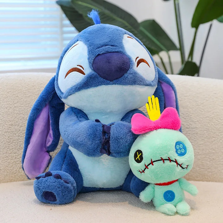 45-60cm Disney Lilo & Stitch Doll Scrump Cartoon Pink Angel Plush Toy Cute Anime Soft Stuffed Kawaii Children's Birthday Gift