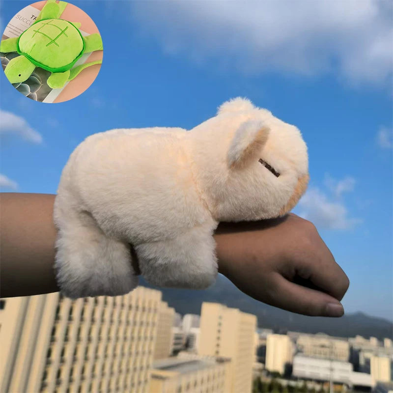 Animal Wristband Slap Bracelets Capybara Clap Circle Toys Slap Wrap Wristband Bracelet Capybara Plush Toy Kids Christmas Gift