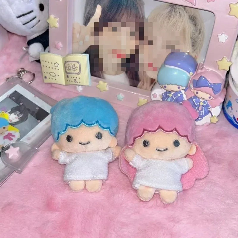 Sanrio Little Twin Stars Plush Toys Doll Keychain Bag Pendant Decoration Cartoon kikilla Stuffed Doll Sweet Couple Birthday Gift