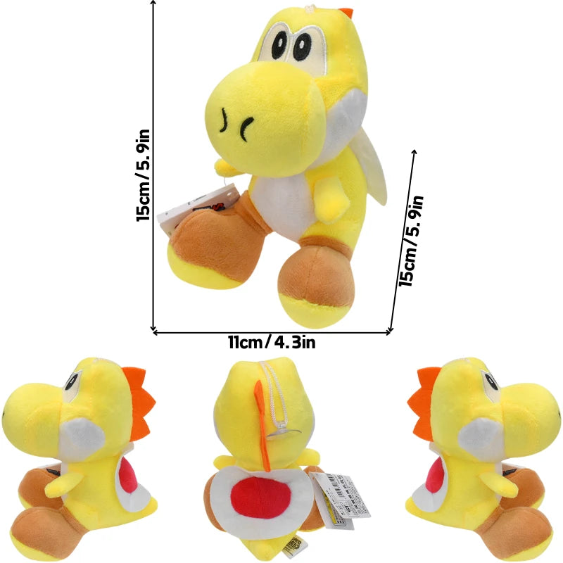 Kawaii Mario Green Blue Pink Black Yoshi Soft Plush Toys Cute Anime Eggs Stuffed Animals Peluche Dolls Festivals Birthday Gifts