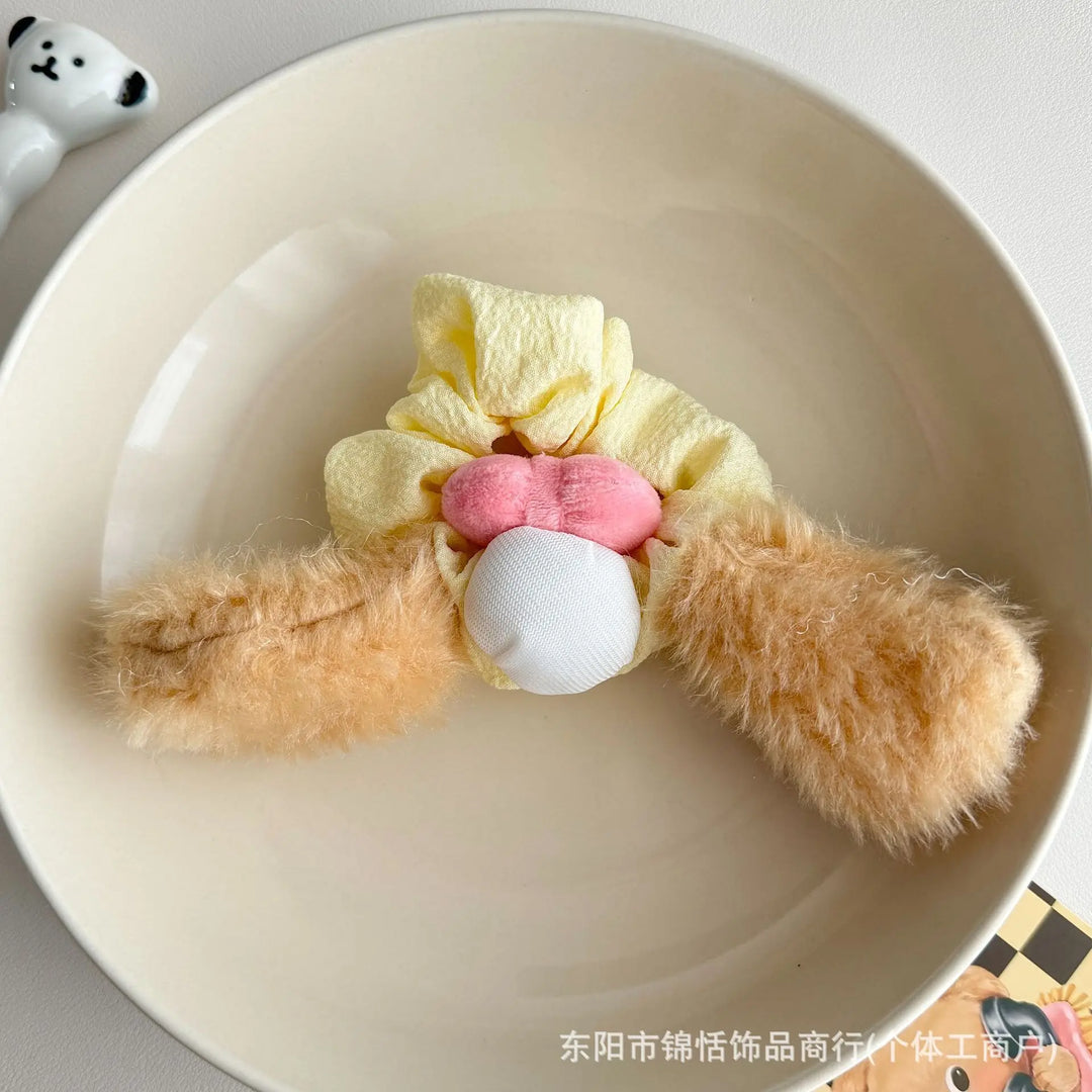 Kawaii Disney Cookieann Hair Circle Student Sweet Cute Cartoon Headband Plush Bow Decoration Creative Peripheral Girls Gifts