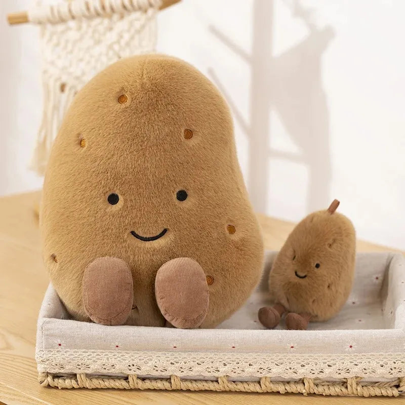 Simulation Cute Smile Potatoes Sour Cucumber Dolls Soft Stuffed Plants Funny Plush Toys for Girls Kids Birthday Gifts Home Decor