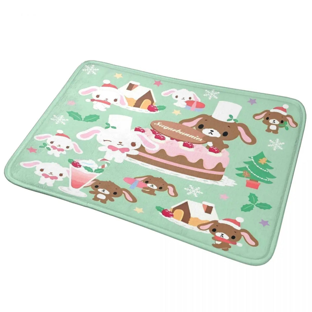 Cartoon Sugarbunnies Memory Foam Bathroom Rugs Ultra Soft Non-Slip Carpet Bath Mat Water Absorbent for Kitchen Shower