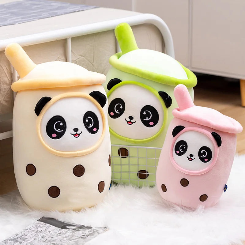 23cm Kawai Milk Tea Cup Plush Toy Stuffed Food Fruit Boba Doll Ultrasoft Stuffed Plush Tea Shop Kids Toys Birthday Gift