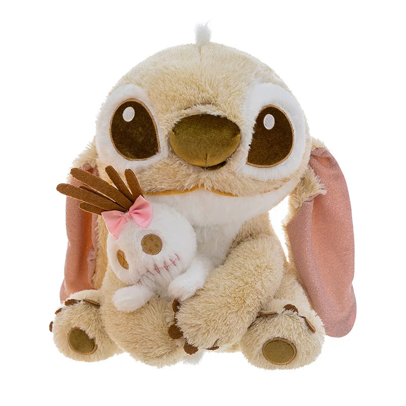 Cartoon 25/60CM Golden Disney Lilo and Stitch Plush Toy Anime Stuffed Kawaii Stich Scrump Doll Plushie Kids Birthday Xmas Gifts