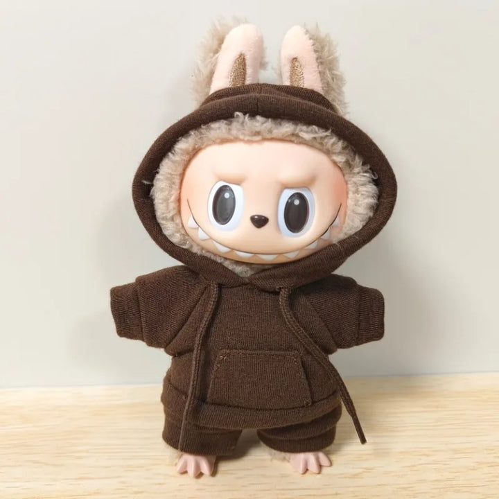 Labubu Doll Clothes Casual Hooded Sweatshirt 15/17cm Plush Doll'S Clothes Replacement