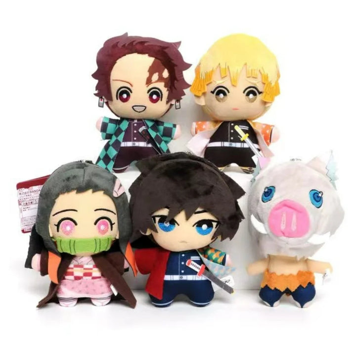 Demon Slayer Plush Doll Tomioka Giyu Kamado Tanjirou Nezuko Agatsuma Zenitsu Anime Plushie Keychain Cosplay Kids Gift