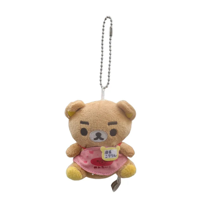 Kawaii Cartoon Rilakkuma Mini Plush Toys Keychain Backpack Pendant Soft Stuffed Doll Decoration Boys and Girls Birthday Gifts