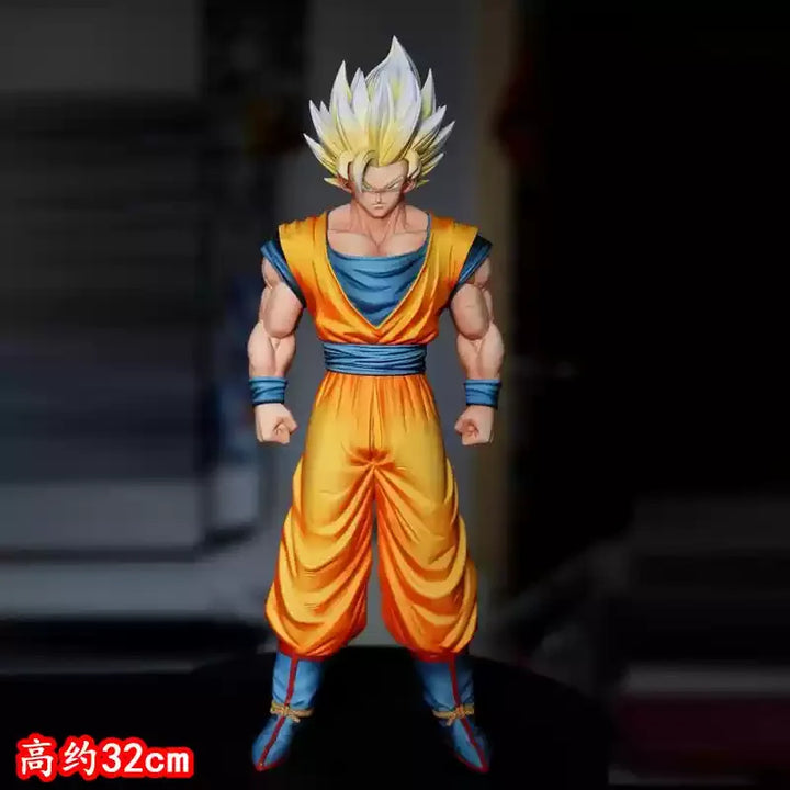 In Stock Hy Dragon Ball Son Goku Ssj1 Figure Super Saiyan Goku Action Figures Ssj2 32cm Pvc Statue Collection Model Toy Gift