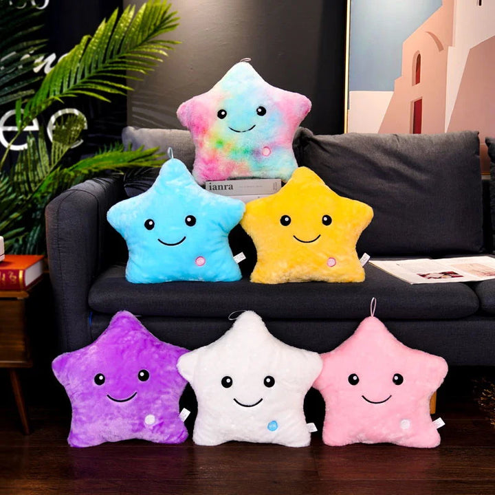 Cute Led Light Star Pillow Stuffed Soft Star Luminous Throw Pillow Cushion With Colorful Light Child Girls Christmas Gift