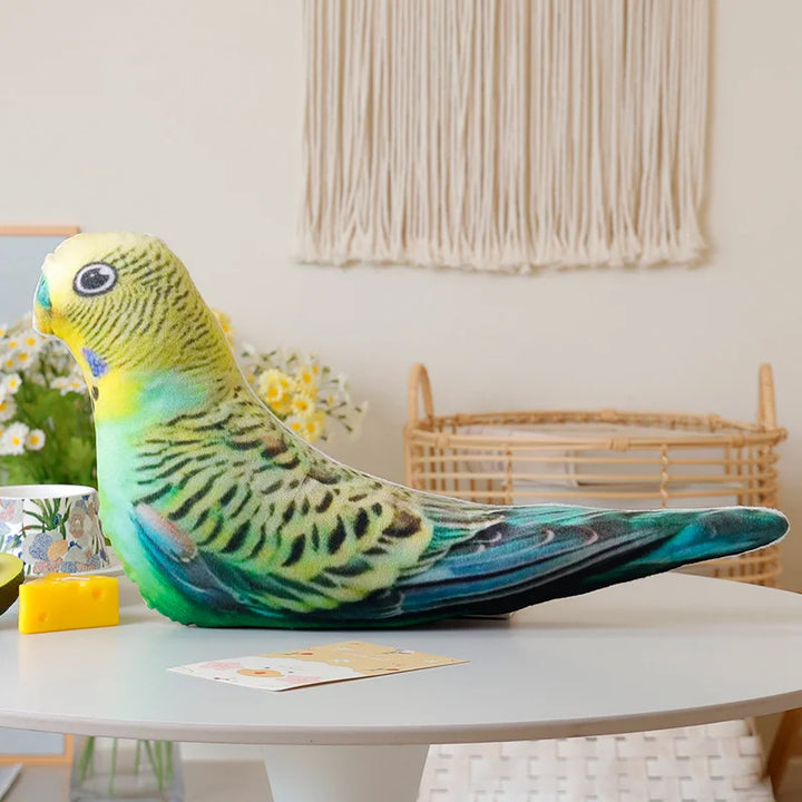 Simulation 3D Printed Animal Pillow Lifelike Parrot Goose Duck Pigeon Pheasant Cock Stuffed Doll Cute Cushion Toys Home Decor