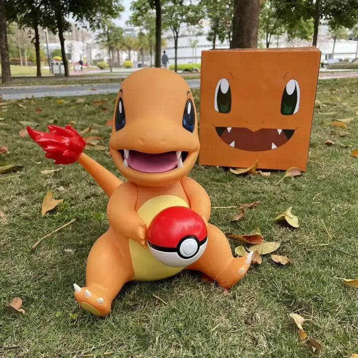 Pokemon 1:1 Large Figure Charmander Eevee Ibrahimovic Porkby Squirtle Raichu Model Doll Ornament Figurine Toy Surprise Gifts