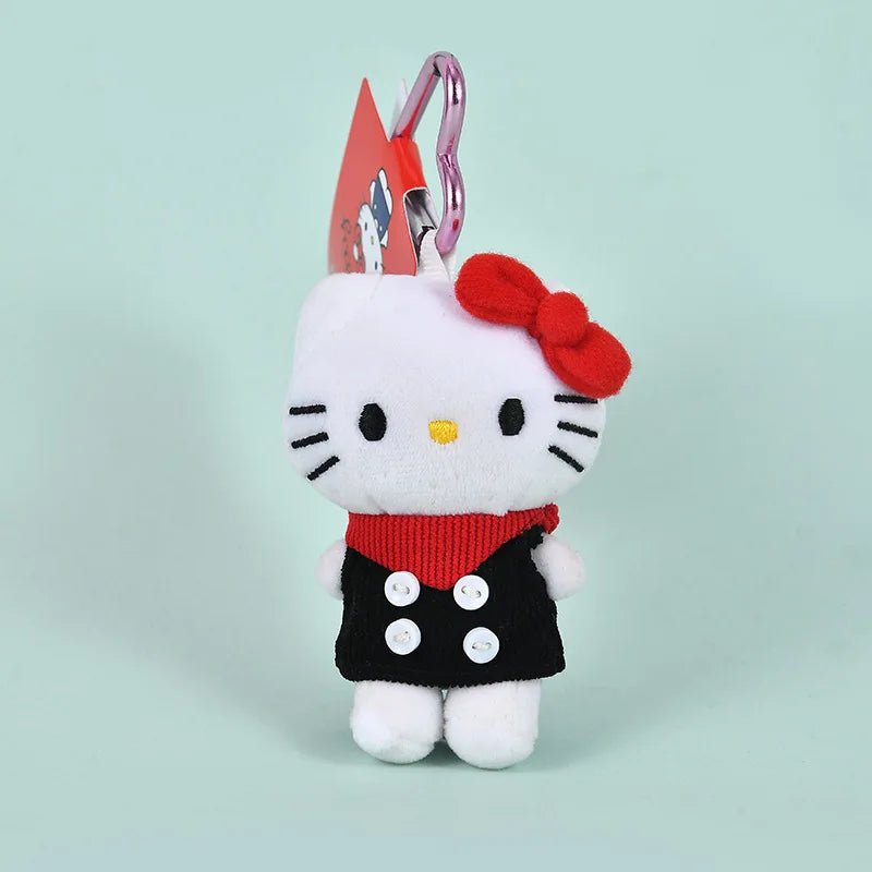 8cm Sanrios Hello Kitty plush keychains Kuromi My Sweet Piano Bag Charm Cinnamoroll mini MY Melody bag Pendant Decoration Gift