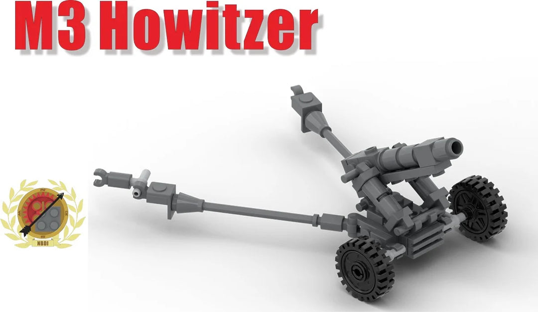 WWII Building Blocks Military Napoleon Gun Front Loaded Gun Retro M1875 Field Gun Building Block Model Weapon Accessories Toys