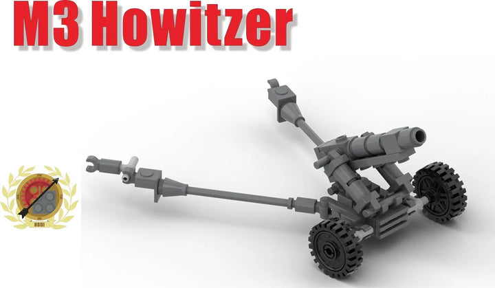 WWII Building Blocks Military Napoleon Gun Front Loaded Gun Retro M1875 Field Gun Building Block Model Weapon Accessories Toys