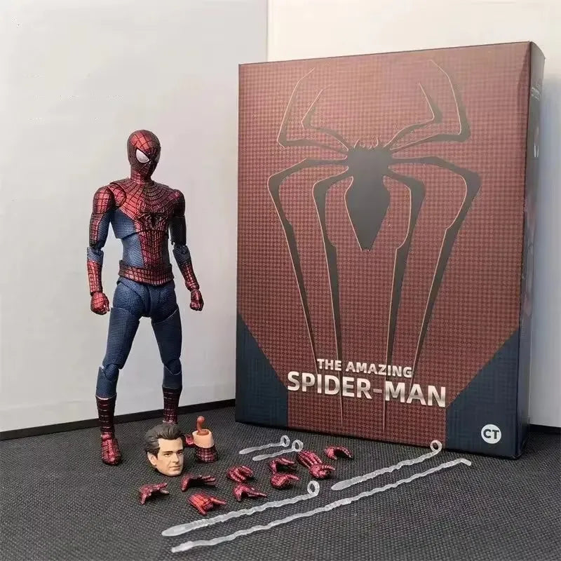 Ct Toys Mafex 001 Spiderman Action Figure Peter Parker The Amazing Spider-Man Shf Anime Figurine Customized Toys