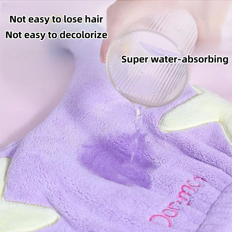 Cartoon Doraemon ‌Hair-drying Cap Water-absorbing Dry Hair Towel Cute Triangle Cap Water-absorbing Quick Dry Hat Christmas Gift
