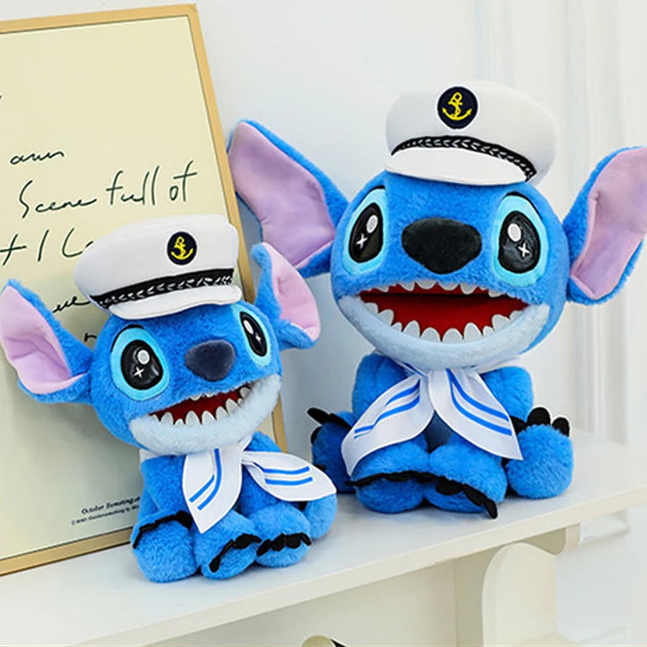 25/30CM Disney Navy Lilo and Stitch Plush Toy Anime Stuffed Kawaii Ornament Soft Stich Doll Plushie Kids Birthday Xmas Gifts