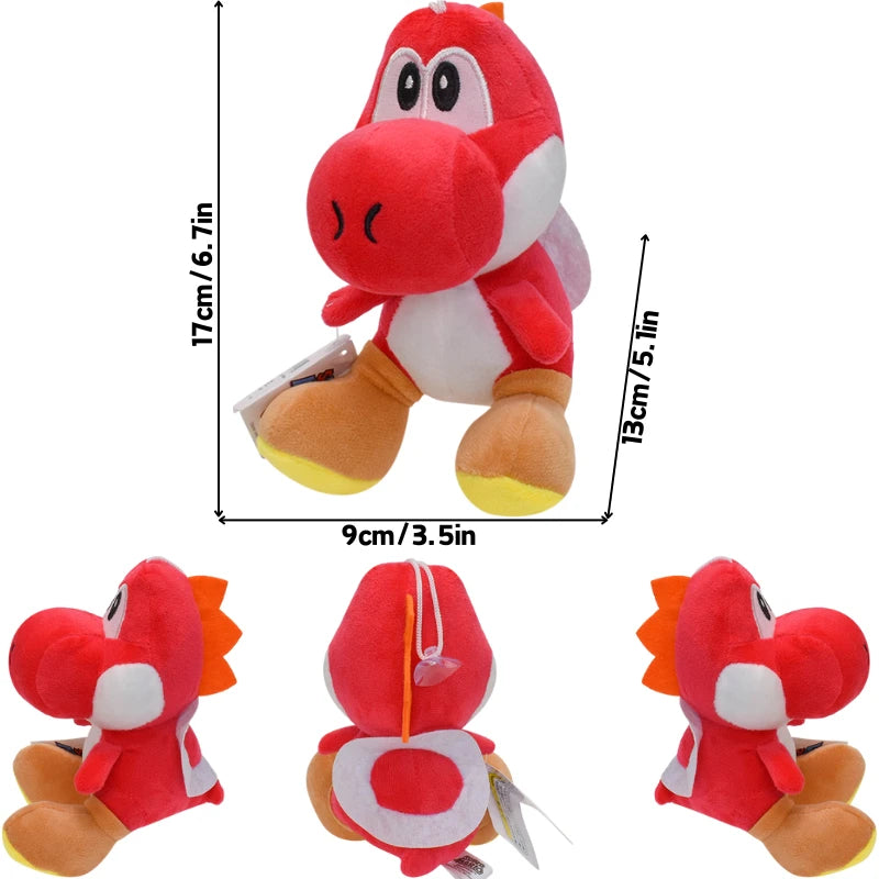 Kawaii Mario Green Blue Pink Black Yoshi Soft Plush Toys Cute Anime Eggs Stuffed Animals Peluche Dolls Festivals Birthday Gifts