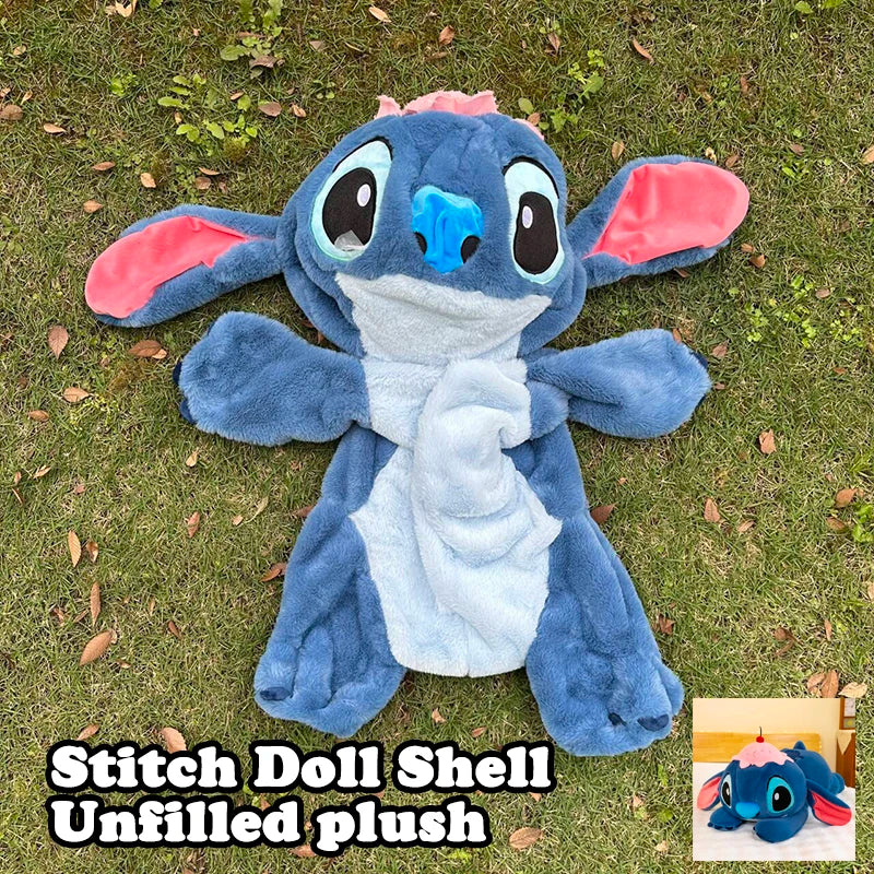 60-120CM Disney Lilo&Stitch Plush Huge Toy Stitch Cake Anime Doll Shell Holster Rabbit Stuffed Plushie Semi Finished Product New