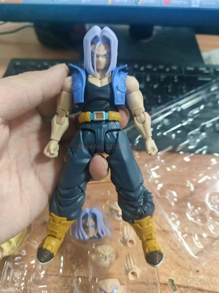 IN STOCK Demoniacal Fit SHF Trunks Figure Dragon Ball Z Super Saiyan The Boy From The Future Son Action Figure Model Toy