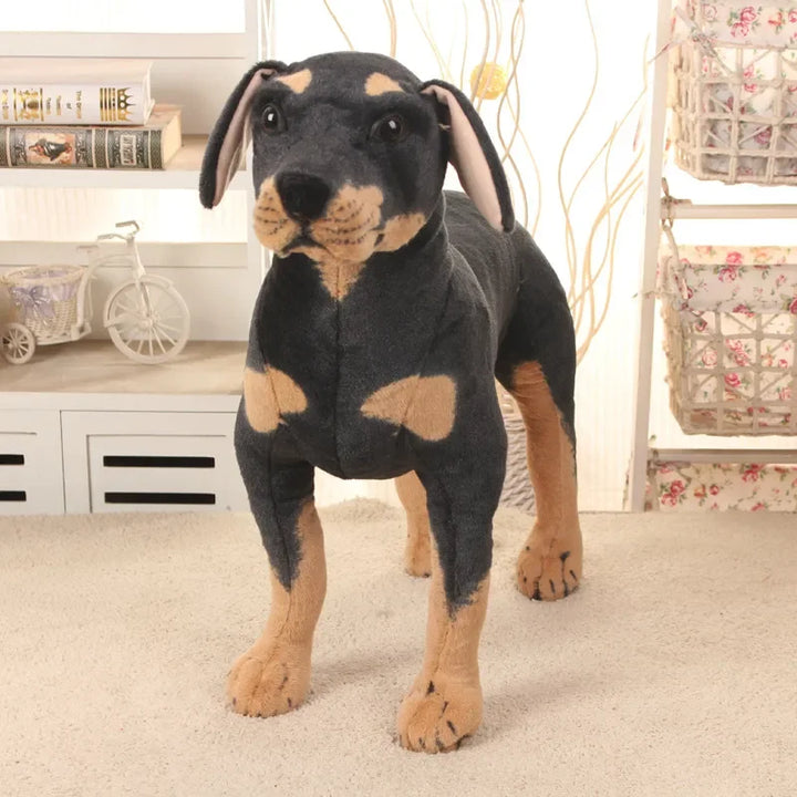 32cm Lifelike Dog Plush Toy Realistic Stuffed Animals Rottweiler Dog Plush Toys Kids Toys Gift For Children