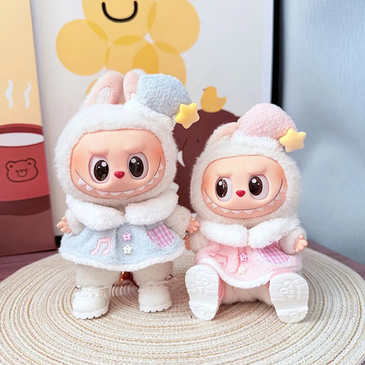 Labubu Doll Clothes Music Angel Set For 15-17cm Ropa 3.0 Labubu V1 V2 V3 Clothes Sitting Party Accessories