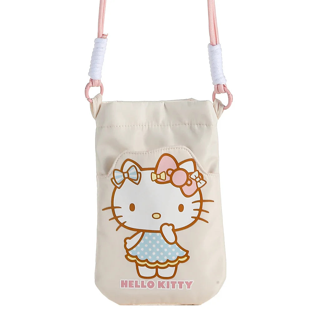 Sanrio Hello Kitty Cinnamoroll Kawaii Cartoon My Melody Crossbody Phone Bag Children's Storage Bag Birthday Gift Peripherals