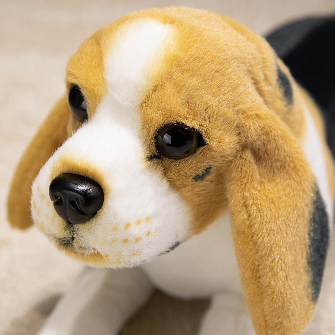 Lifelike Dog Plush Toy Fluffy Stuffed Animals Beagle Soft Doll Real-life 50cm Dog Home Decor Kid Toy Birthday Gift for Dog Lover