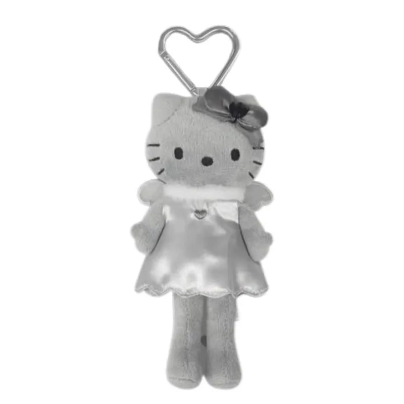 Kawaii 15cm sanrio Angel Series NIC Hello Kitty plush Keychain Long Legs black skin Kitty doll Pendant Heisei y2k Bag charm gift