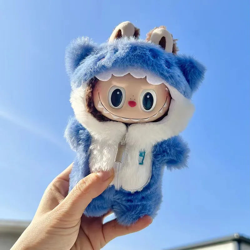 17cm Cute Mini Plush Doll'S Clothes Outfit Hoodie Big Goose Dinosaur Bee Shark Deer Korea Kpop Exo Labubu Idol Dolls Clothing