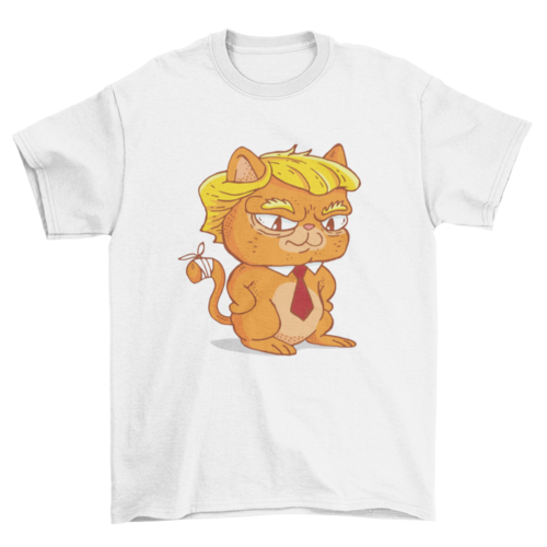 Trump cat cartoon t-shirt