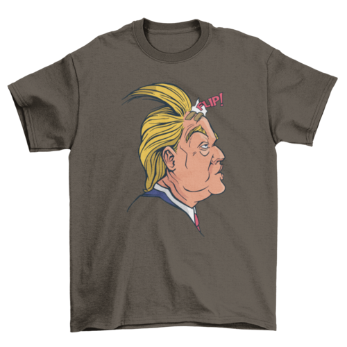 Donald Trump funny hair flip t-shirt