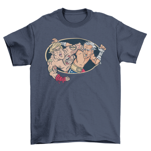 Trump biden wrestling t-shirt design