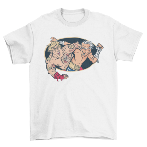 Trump biden wrestling t-shirt design