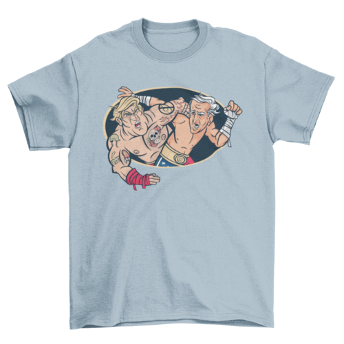 Trump biden wrestling t-shirt design