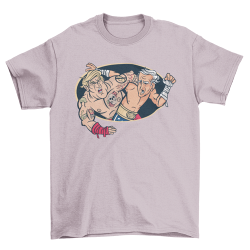 Trump biden wrestling t-shirt design