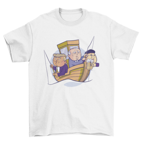 Fishing presidents parody t-shirt design