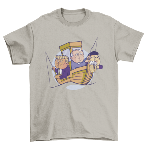 Fishing presidents parody t-shirt design