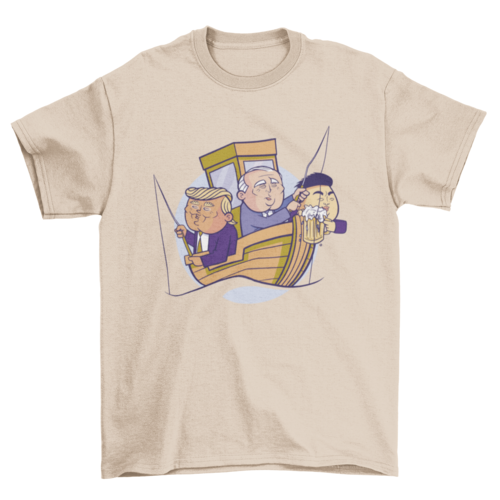 Fishing presidents parody t-shirt design