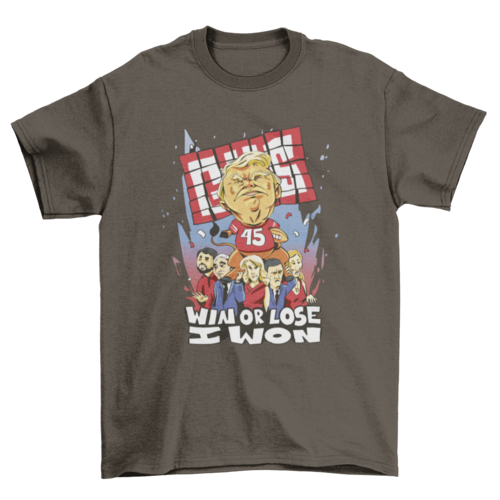 Trump politician football parody t-shirt design