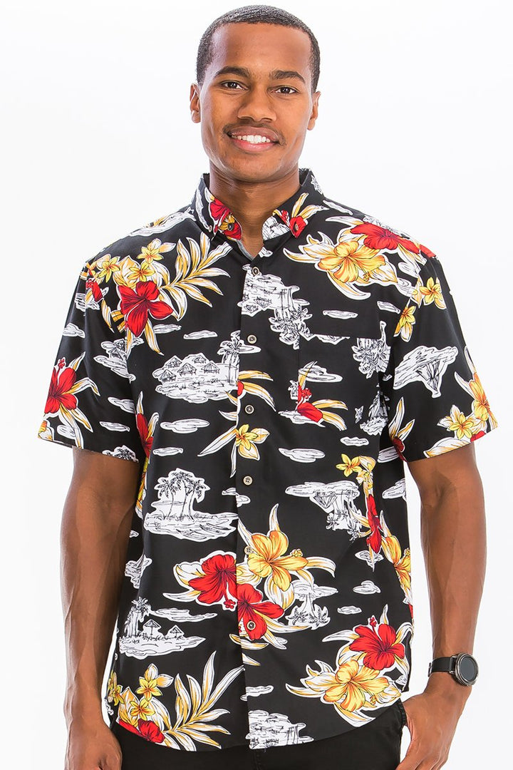 HAWAIIANISCHES BUTTON-DOWN-HEMD