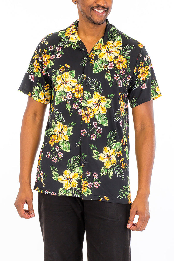 Tahiti Floral Button Up