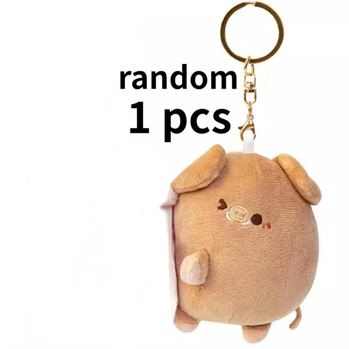 A Pair Plush Magnetic Couple Pig Keychain Cute Creative Plush Toy Kawaii Girl Holiday Gift Personalized Magnet Backpack Pendant - Brand My Case